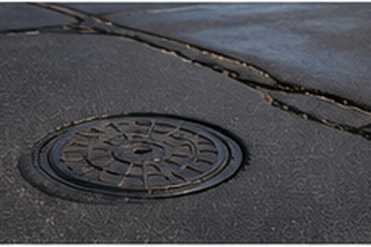 Manhole and pavement edge repair as part of surface prep