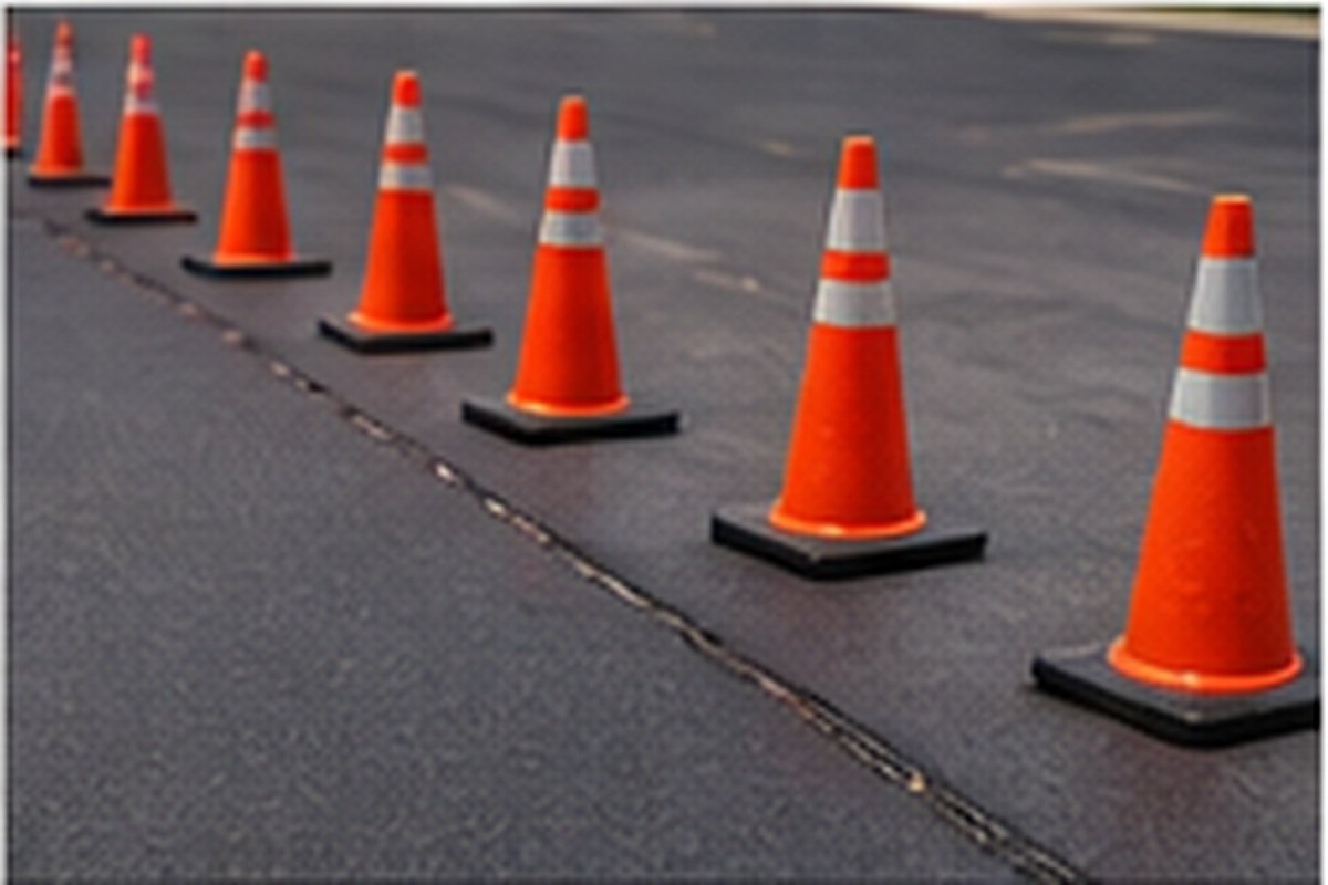 Work zone traffic control during a multi-property sealcoating project